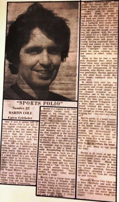 Martins Sports Folio from 1984