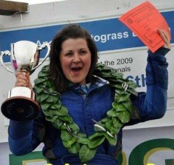 Michaela Bevans is delighted to claim victory