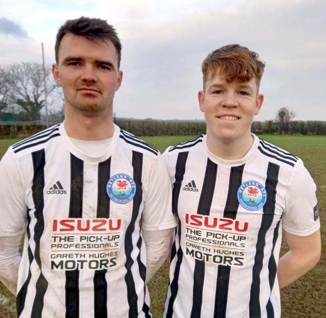 Neyland scorers Mike Chandler and Fletcher Picton. Picture Martin Jones