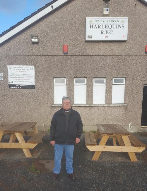 Mike Ridley at the PD Quins clubhouse