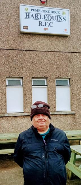 Mike Ridley outside the Quins clubhouse