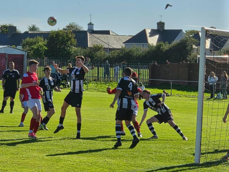 Action from Marble Hall where Milford United beat Tumble. Picture Andrew Goffin