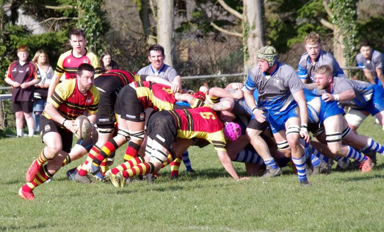 Action from Haverfordwest v Cardigan on a beautiful sunny afternoon