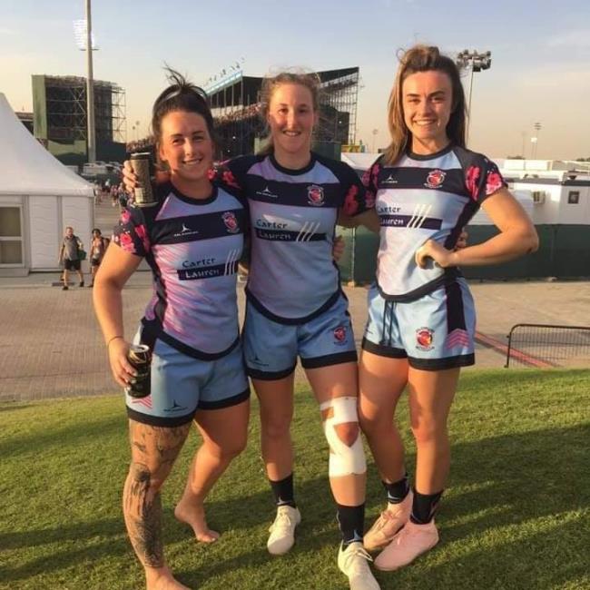 Natalie Walsh and teammates