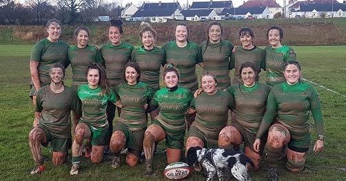 Natalie Walsh with the Whitland Ladies team