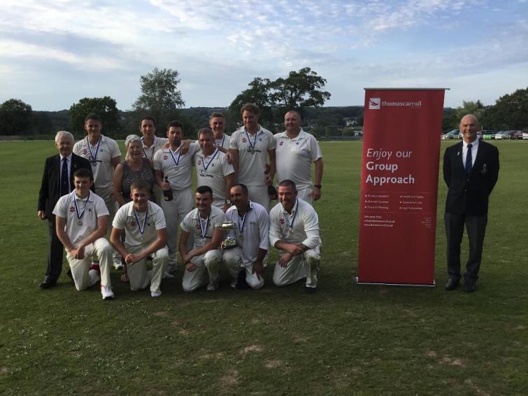 Narberth celebrate winning division two - Janice Webb