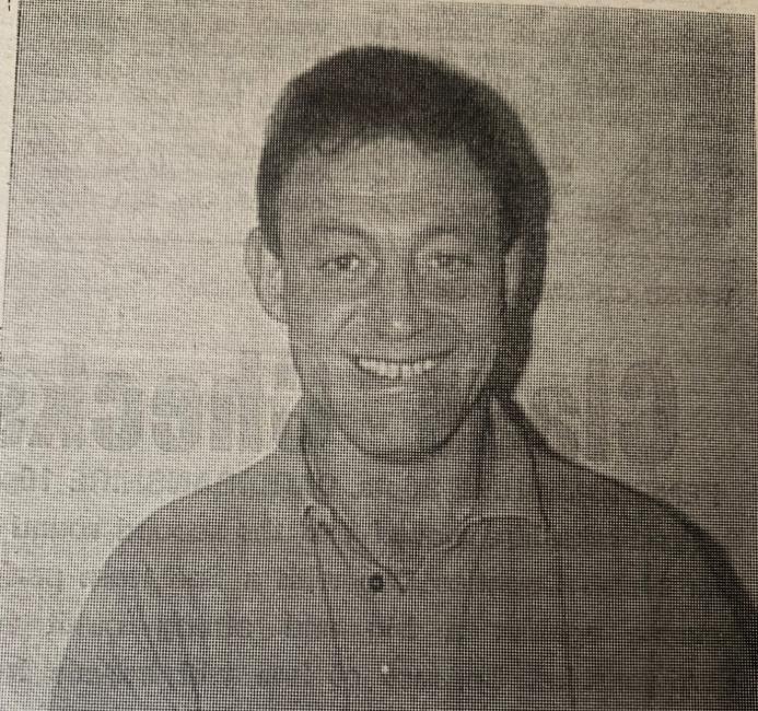 Newspaper cutting of Keith Fleming in his playing days
