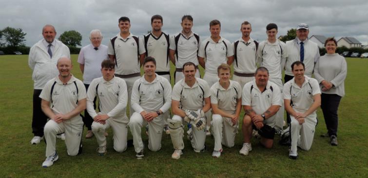 Division One 2019 Champions Neyland with umpires