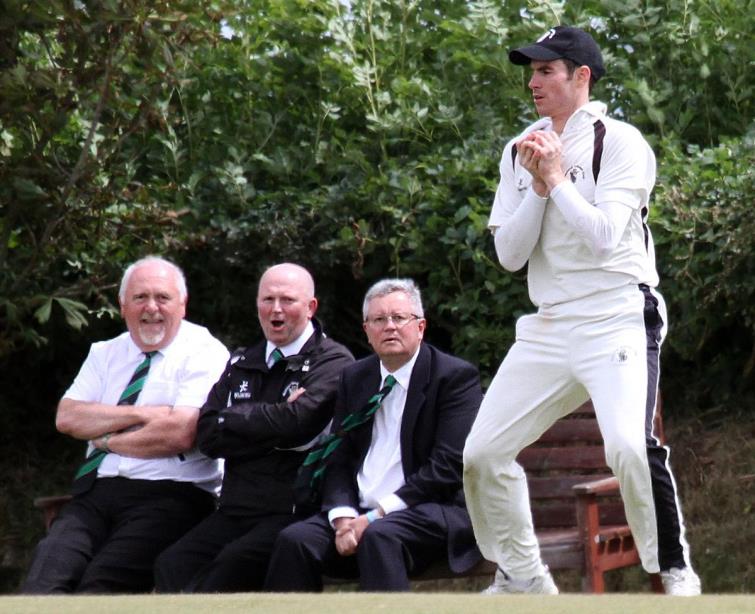 Neyland old-timers celebrate a boundary catch
