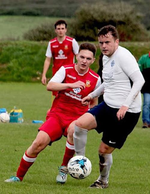 Niall Kinsella - scored twice for Fishguard Sports