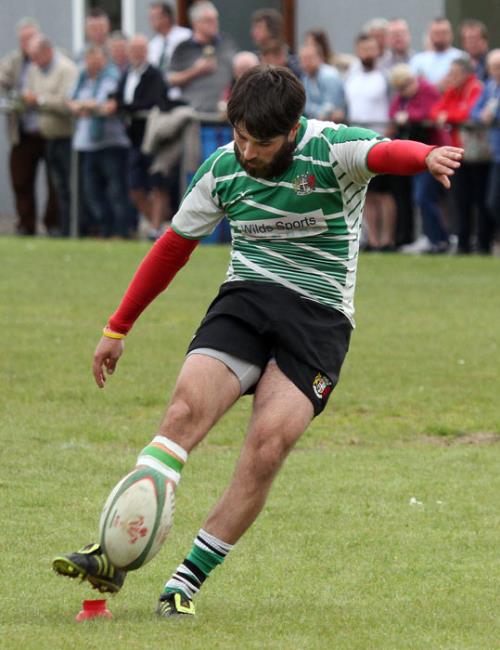 Nico Setaro kicks a conversion
