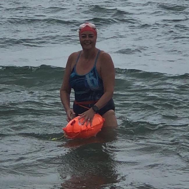 Sarah in the sea