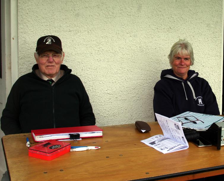 Scorers John Laugharne and Jayne Cole
