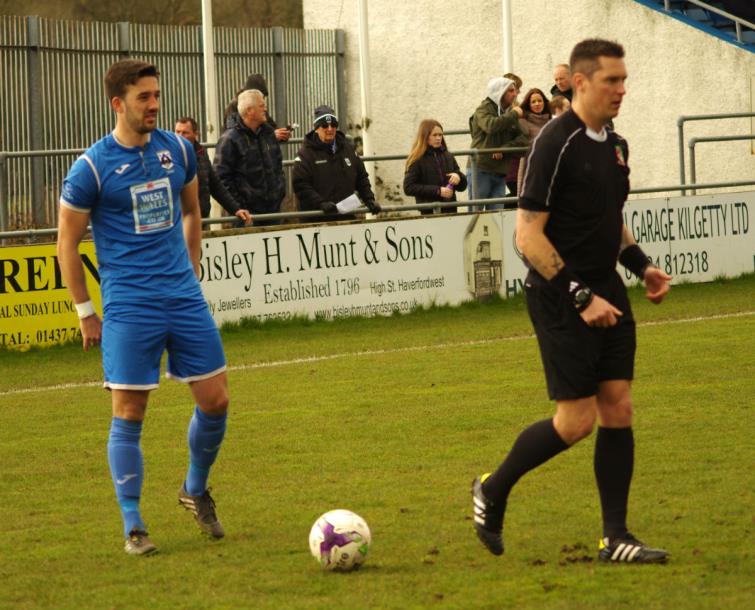 Elliot Scotcher scored his first goal for Haverfordwest County