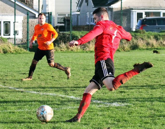 Scott Ferney scored a double hat-trick for Carew. Picture by Susan McKehon