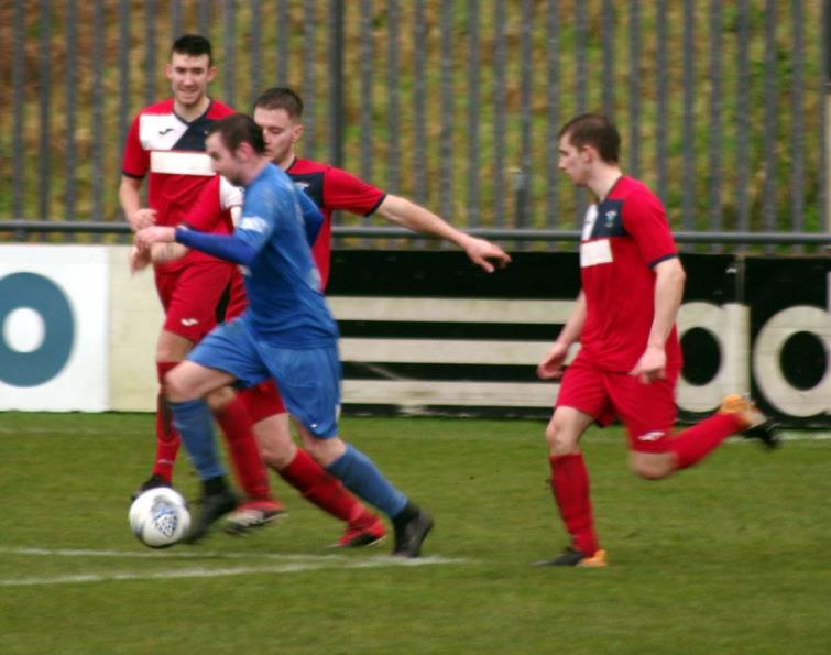 Scott Thomas in full flight for the Bluebirds