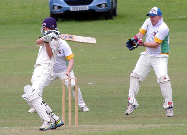 Garin Scriven is caught behind against Pembroke