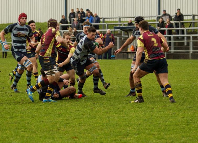 Sean Jenkins on the charge. Picture Elwyn Davies