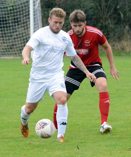Sean Seymour Davies struck a brace for Fishguard Sports