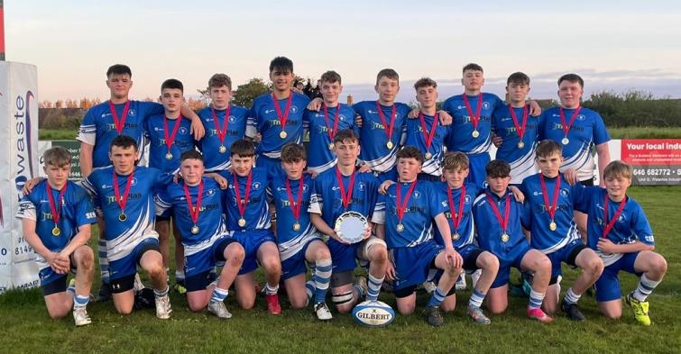 Sean as skipper of Haverfordwest RFC under 15s