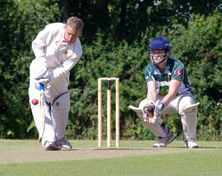 Hayden Shapcott in batting action for Carew Seconds at Burton