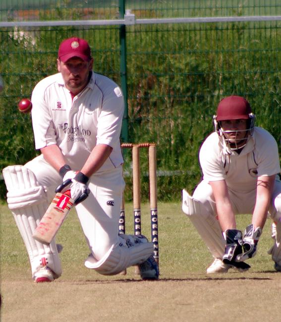 Simon Cole dinks a boundary for Cresselly