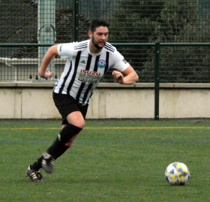 Simon Ellis - worked hard in midfield for Neyland