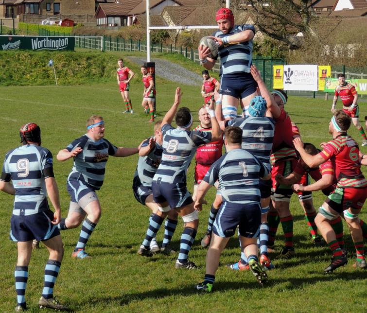 Skipper Alex Jenkins rules this lineout