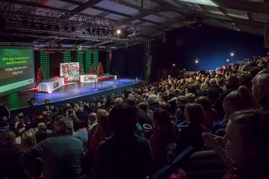 The packed-out audience