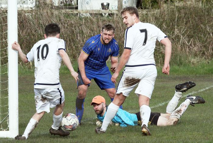 Kilgetty put Fishguard Sports under pressure.Picture Susan McKehon