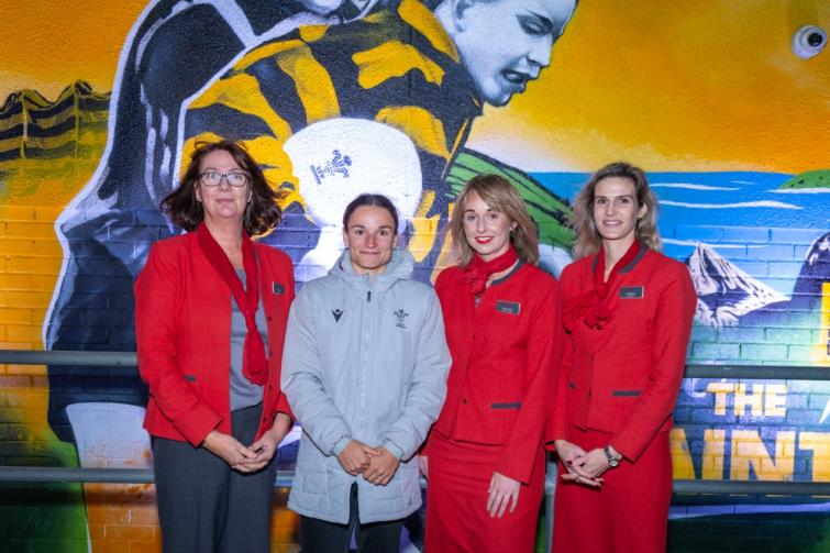Jasmine Joyce with Principality Building Society representatives