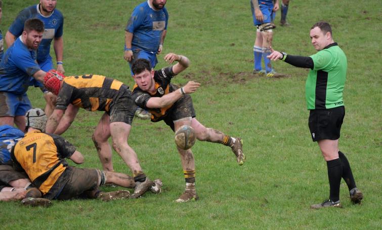 St Davids on top in the first half. Picture William John