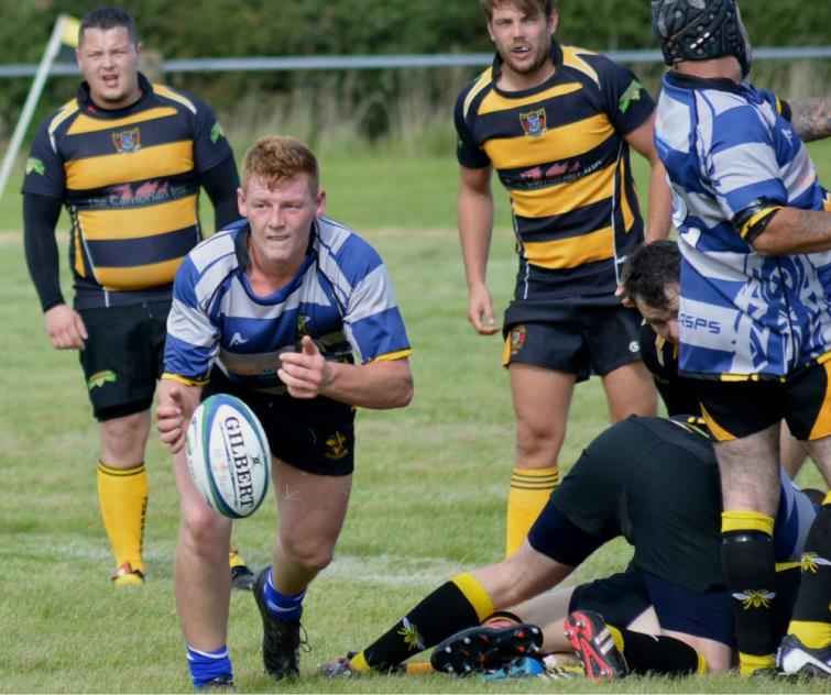 Llangwm spread ball to the backs