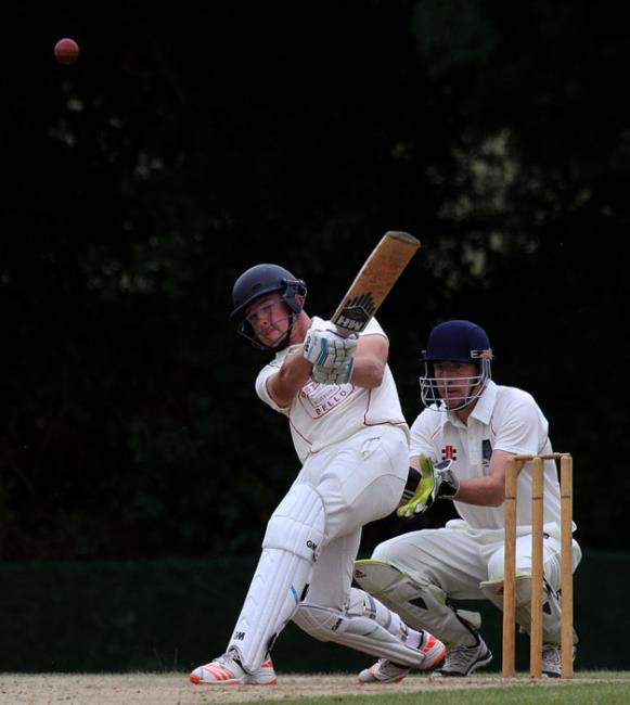 Star of the Carew first innings Jacob Knox hits out  