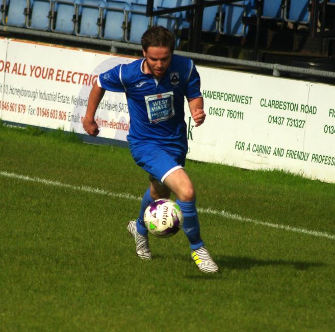 Steffan Williams scored twice for Haverfordwest County