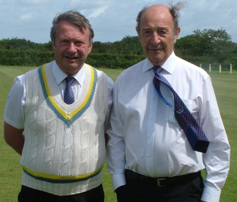 Dai Umpiring with current league secretary Steve Blowes