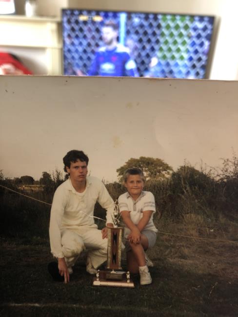 Steve Phillips with a young Jonny Lewis