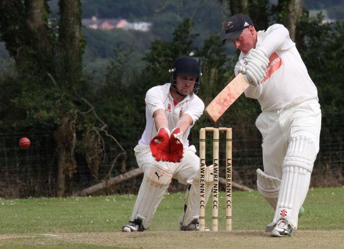 Steven Lewis batting for Lawrenny