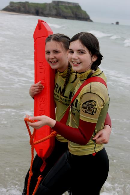 Enjoying the surf at Tenby’s South Beach!