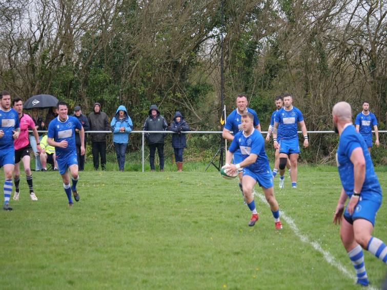 Liam Eaton looks to spread it wide for The Blues. Picture by William John