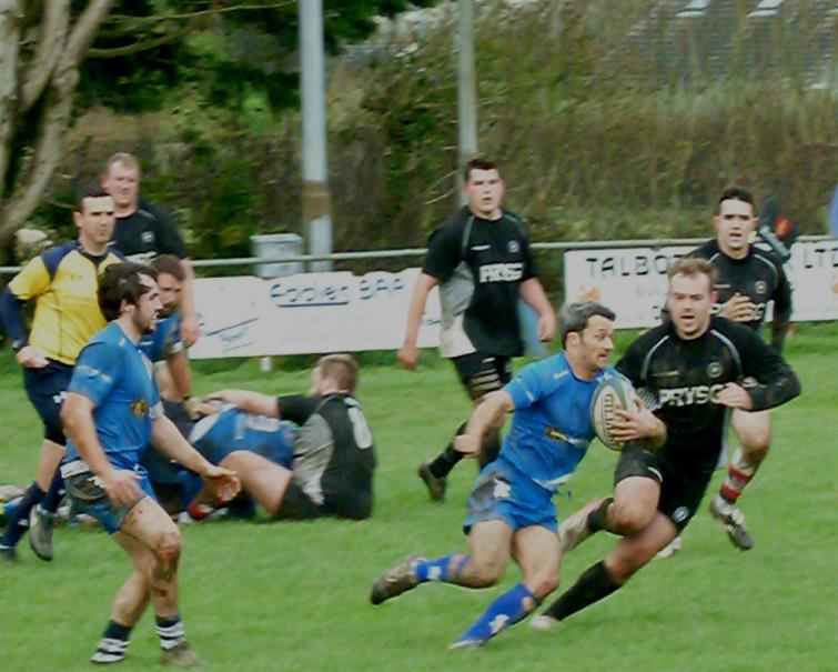 Matthew Davies goes for the gap