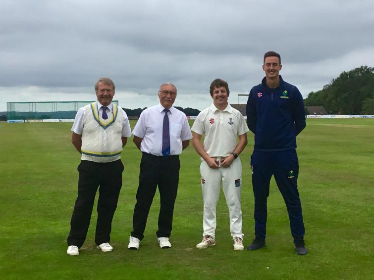 Umpires with Matthew Davies and Jack Murphy