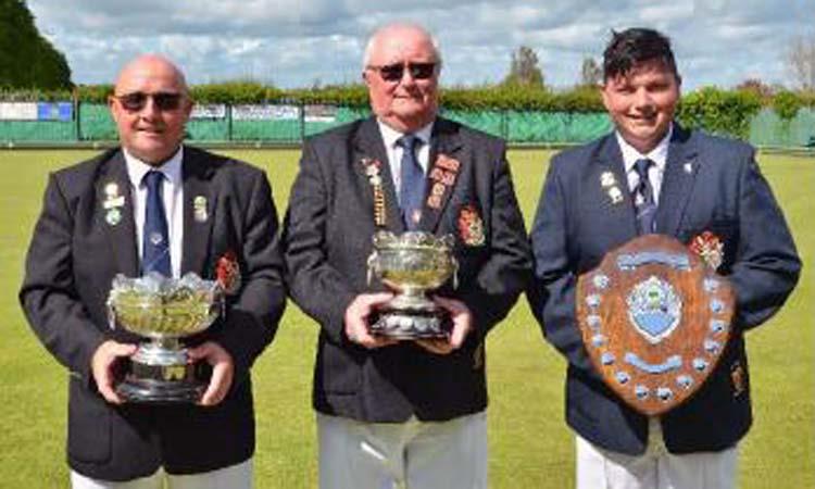 Hugh Williams (winner of the Sudbury Bowl), Richard Jones (winner of the Alfred Phillips Bowl) and James John-Davies(winner of the Texaco Shield)