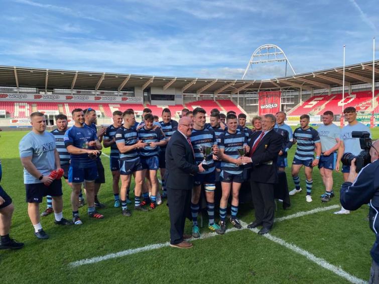 The Otters receive their both trophies to round off a great season