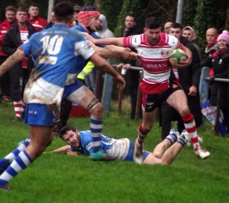 Lee Riley - strong  burst up the touchline