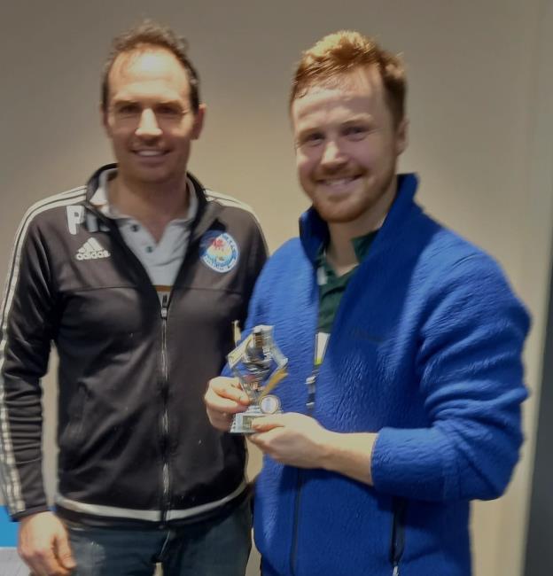 Most runs winner Will Ridge with Patrick Hannon