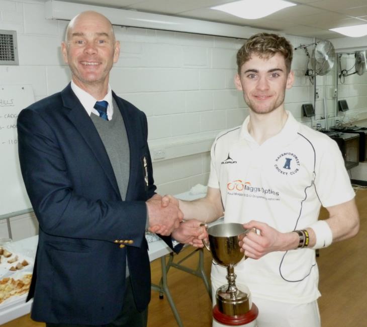 Paul Webb present trophy to Kieran OConnor