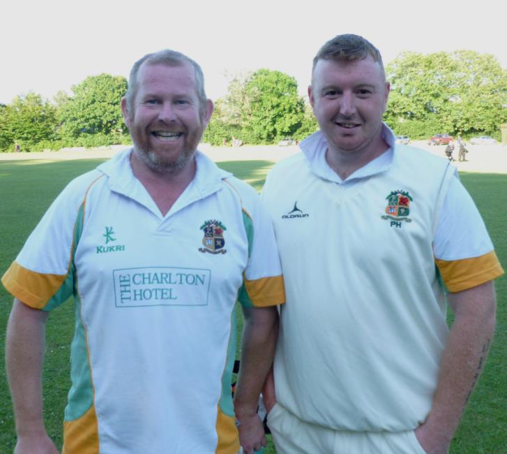 Pembroke top scorers Barry Evans and Phil Hay