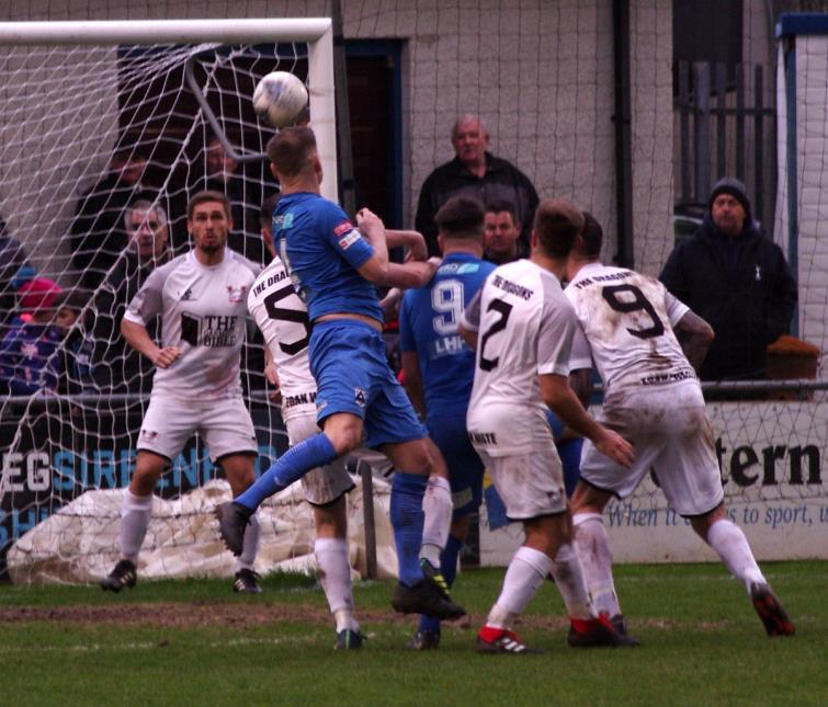 Pemberton went close to scoring with a header