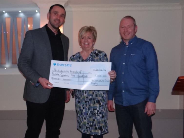 County’s young rugby players help raise funds for Pembrokeshire Friends of Prostate Cymru